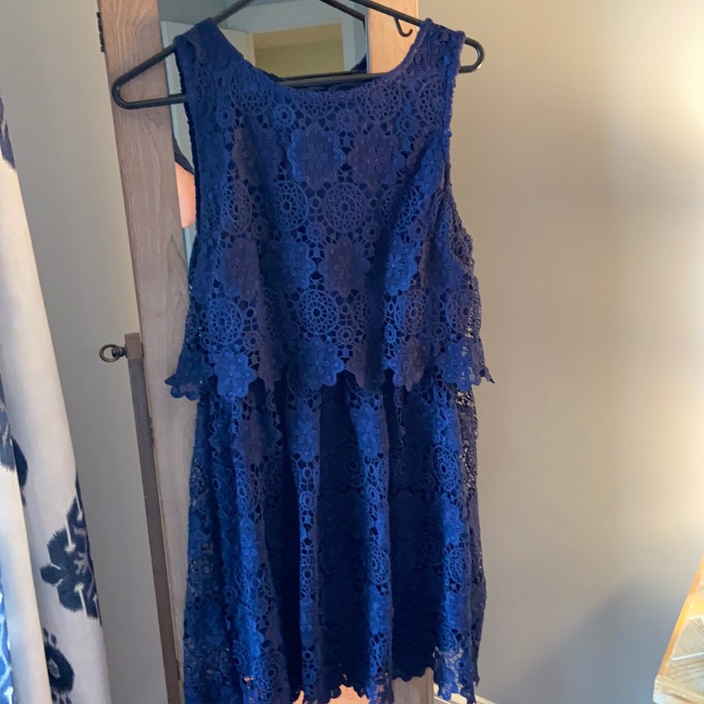 Blue lace dress